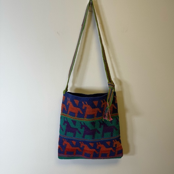 NWT Guatemala Hand Woven Bag Adjustable Strap Crossbody or shoulder Colorful - Picture 2 of 12